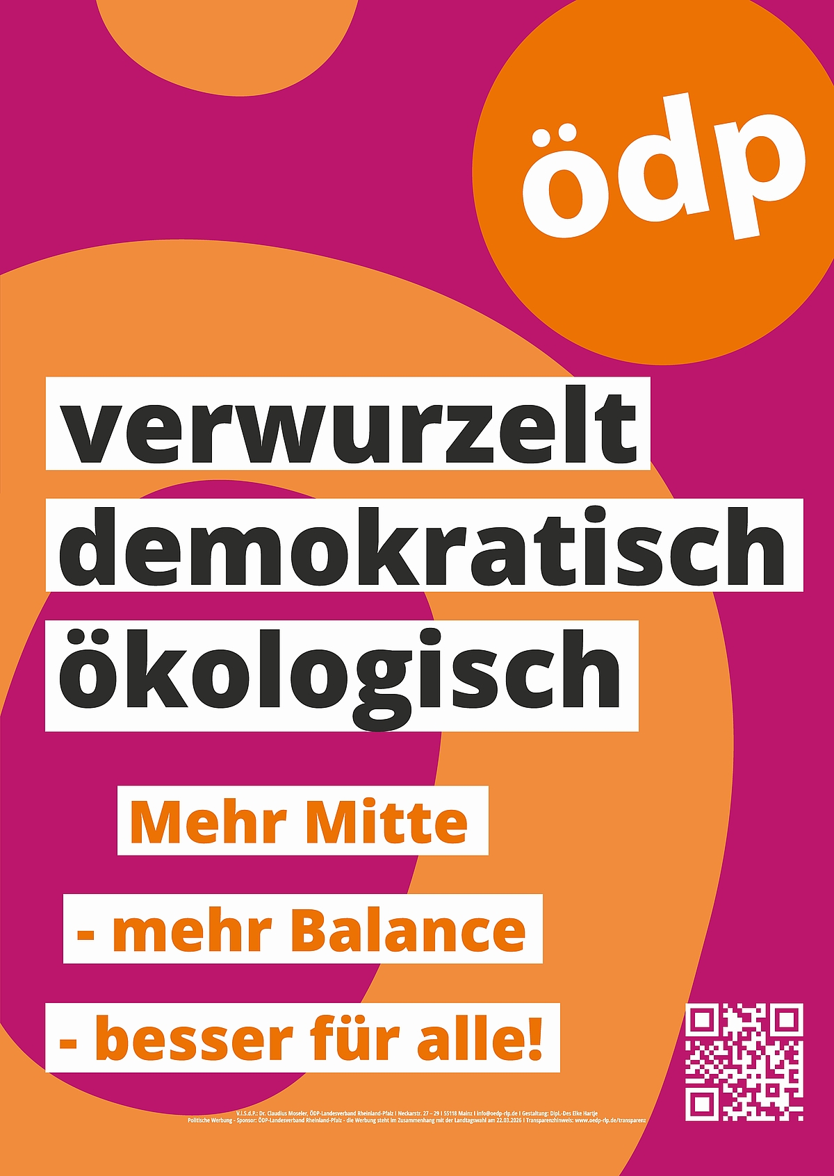 ÖDP-Plakat Landtagswahl 2026