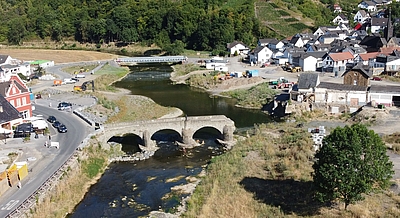 Neppomukbrücke Rech nach der Ahrtalflut