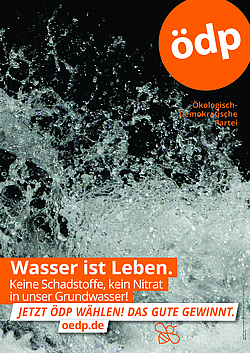 Wahlplakat Wasser